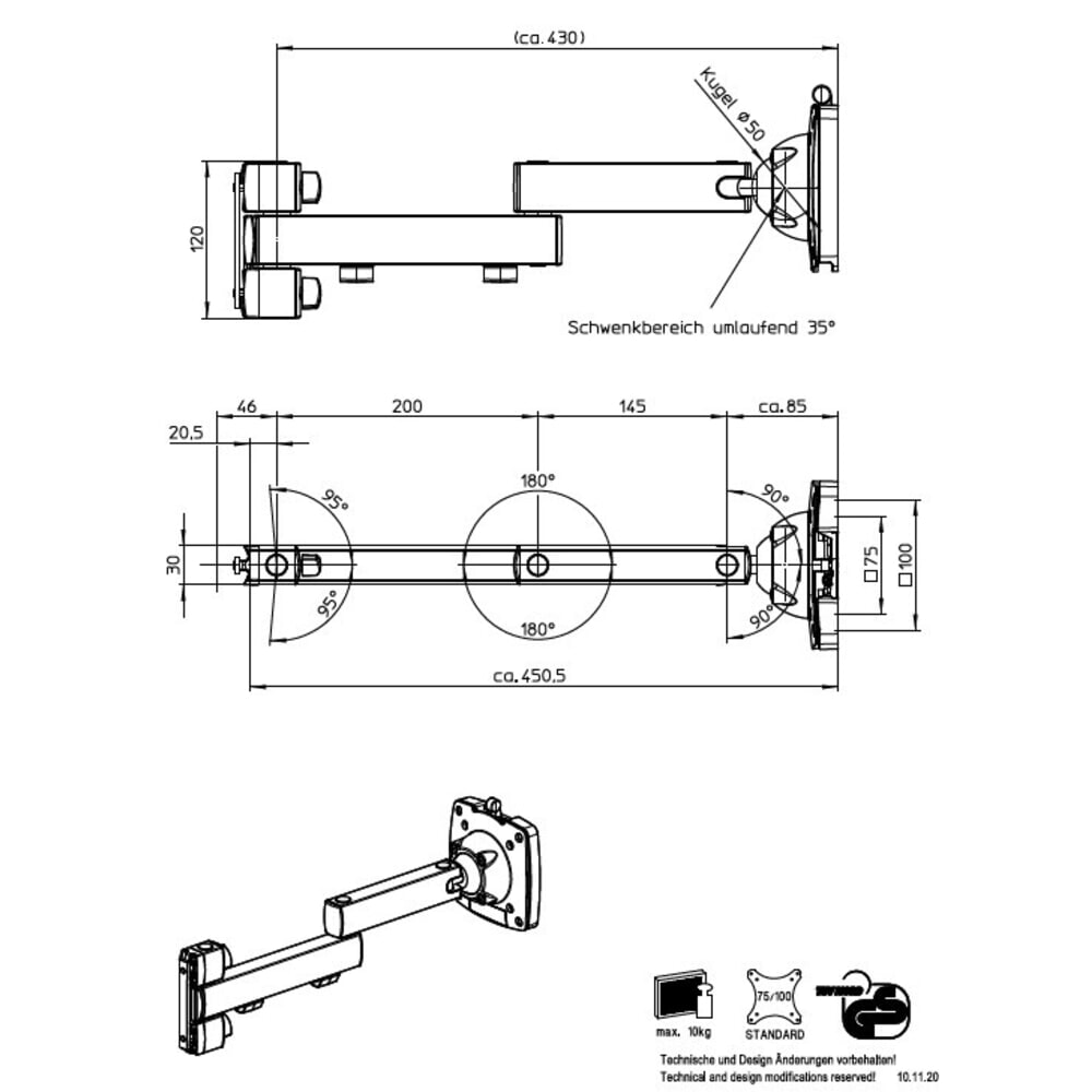 Produktabbildung Nr. 6: HEMMDAL Elektrisch höhenverstellbarer Packtisch ERGO 4, mit Aufbau, Tragfähigkeit 300 kg, HxBxT 720-1.220 x 2.000 x 900 mm