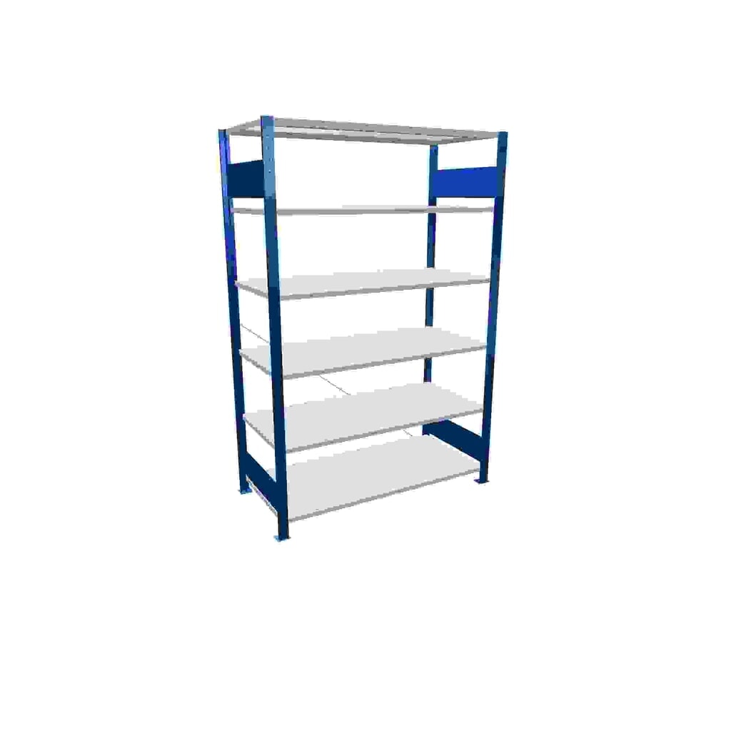 SCHULTE Fachbodenregal enzianblau/lichtgrau mit 6 Stahlblechböden, Fachlast 150 kg, HxBxT 2.000 x 1.360 x 636 mm Produktabbildung: SCHULTE Fachbodenregal enzianblau/lichtgrau mit 6 Stahlblechböden, Fachlast 150 kg, HxBxT 2.000 x 1.360 x 636 mm