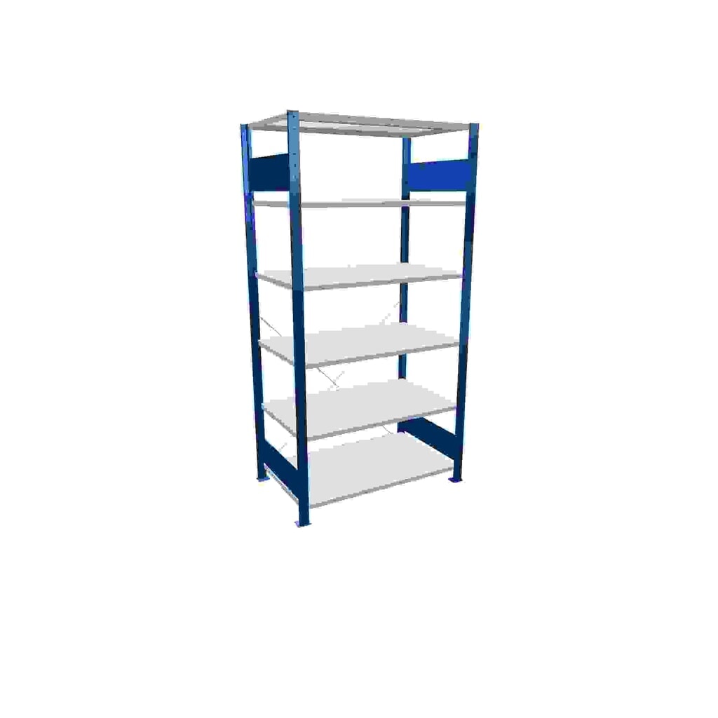 SCHULTE Fachbodenregal enzianblau/lichtgrau mit 6 Stahlblechböden, Fachlast 150 kg, HxBxT 2.000 x 1.060 x 636 mm Produktabbildung: SCHULTE Fachbodenregal enzianblau/lichtgrau mit 6 Stahlblechböden, Fachlast 150 kg, HxBxT 2.000 x 1.060 x 636 mm