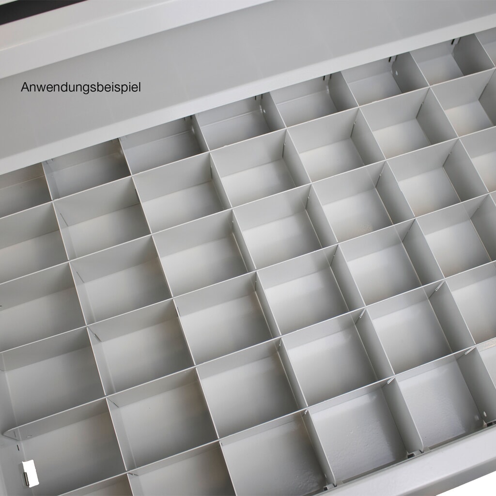 Einteiler-Set für HEMMDAL Schubladenschrank Classic, 12-teilig, 7x Länge 338 mm, 5x Länge 570 mm, Höhe 50 mm, für kleine Schublade Produktabbildung Nr. 4: Einteiler-Set für HEMMDAL Schubladenschrank Classic, 12-teilig, 7x Länge 338 mm, 5x Länge 570 mm, Höhe 50 mm, für kleine Schublade