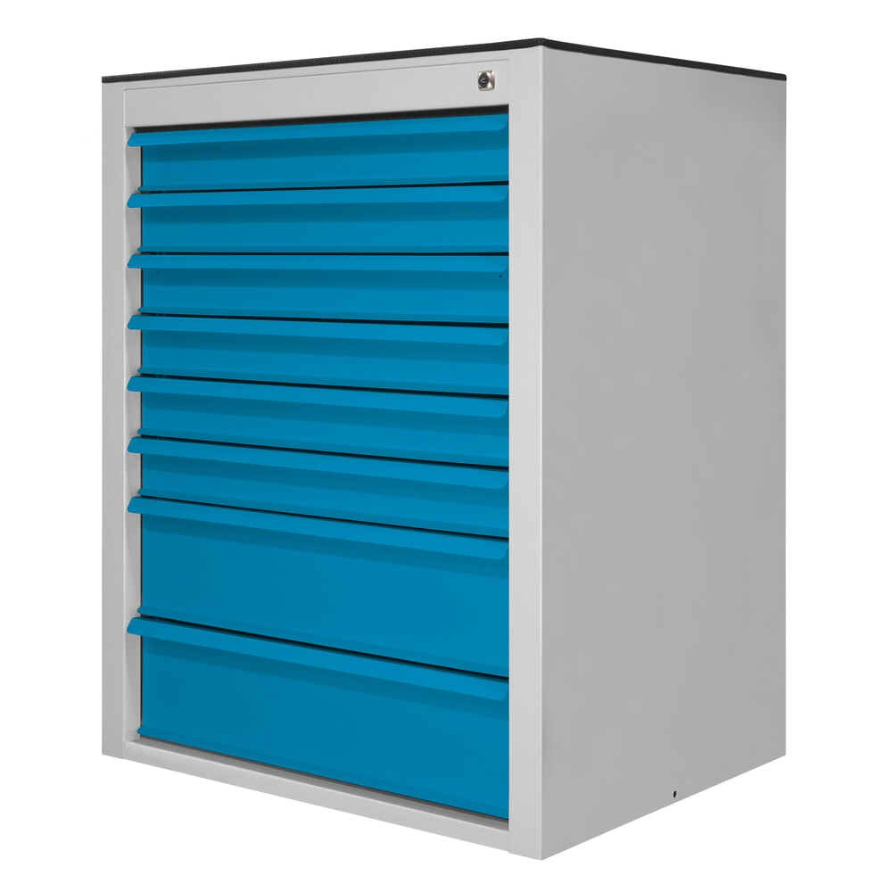 Produktabbildung Nr. 2: HEMMDAL Schubladenschrank Maxi, 8 Schubladen, HxBxT 900 x 710 x 550 mm, lichtgrau/lichtblau