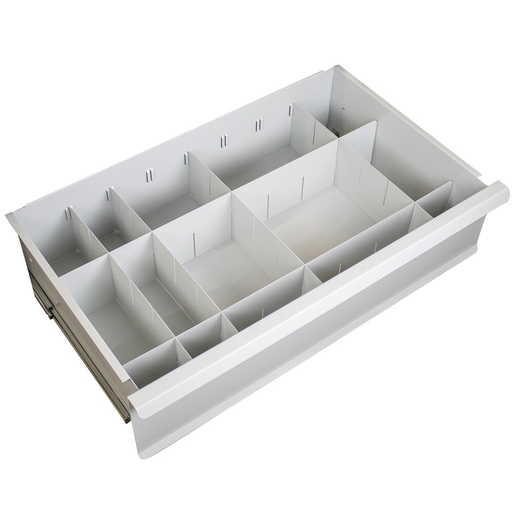 Produktabbildung Nr. 4: Einteiler-Set für HEMMDAL Schubladenschrank Classic, 12-teilig, 7x Länge 338 mm, 5x Länge 570 mm, Höhe 100 mm, für große Schublade