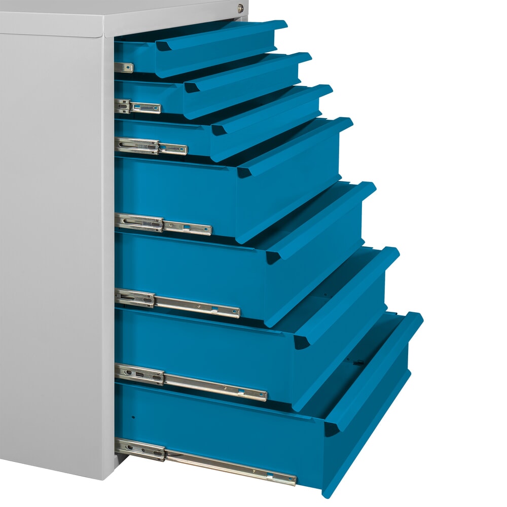 Produktabbildung Nr. 7: HEMMDAL Schubladenschrank Classic, 7 Schubladen, HxBxT 900 x 700 x 435 mm, lichtgrau/lichtblau