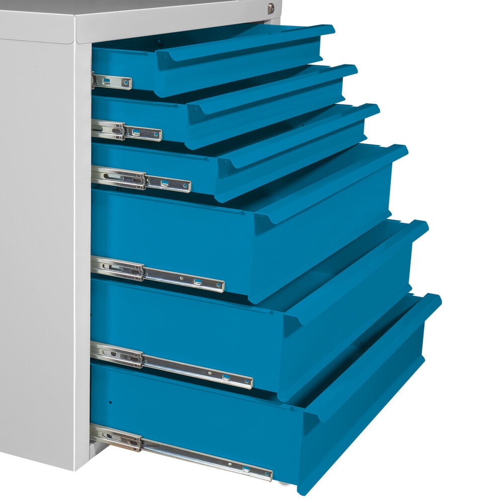 Produktabbildung Nr. 7: HEMMDAL Schubladenschrank Classic, 6 Schubladen, HxBxT 750 x 700 x 435 mm, lichtgrau/lichtblau