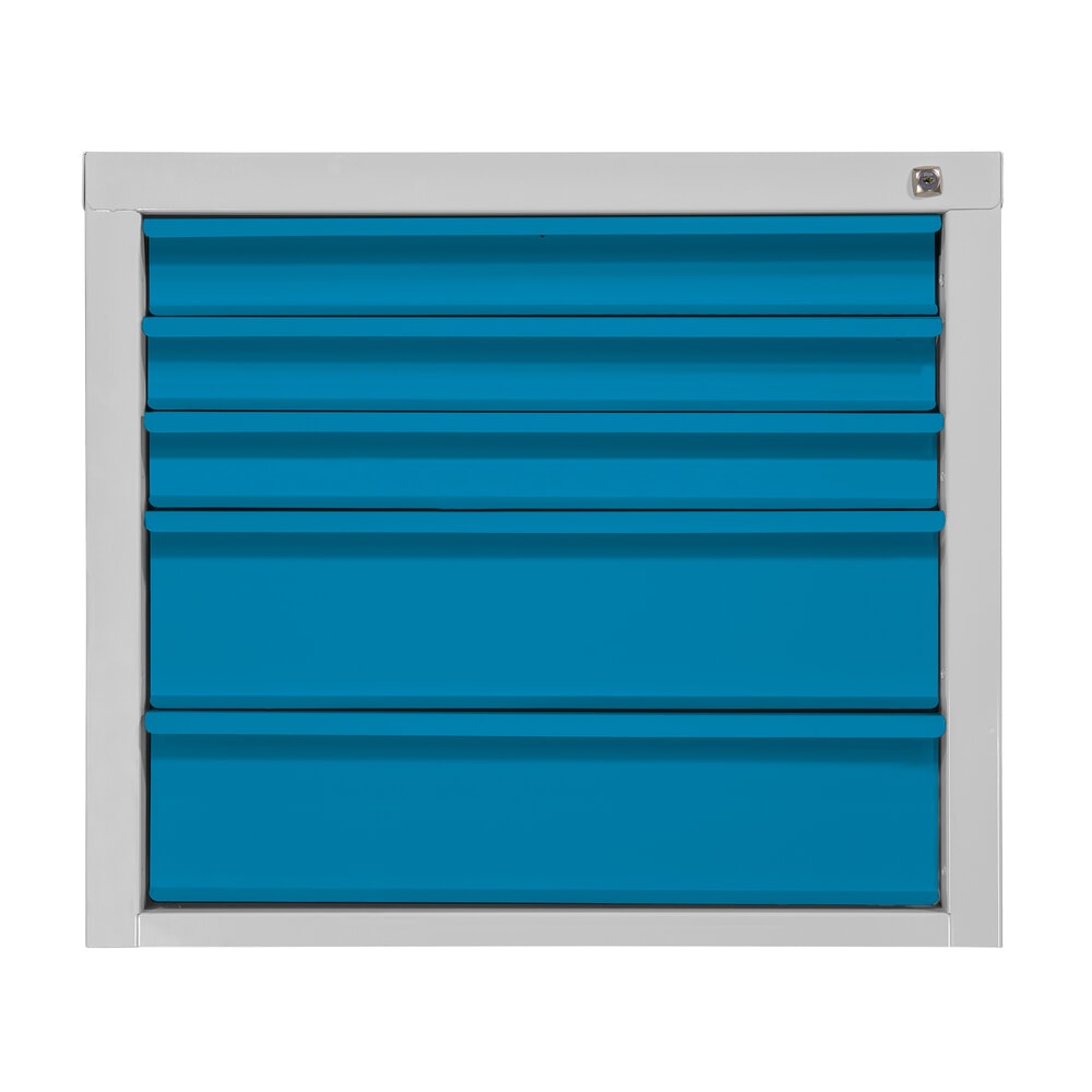Produktabbildung: HEMMDAL Schubladenschrank Classic, 5 Schubladen, HxBxT 600 x 700 x 435 mm, lichtgrau/lichtblau