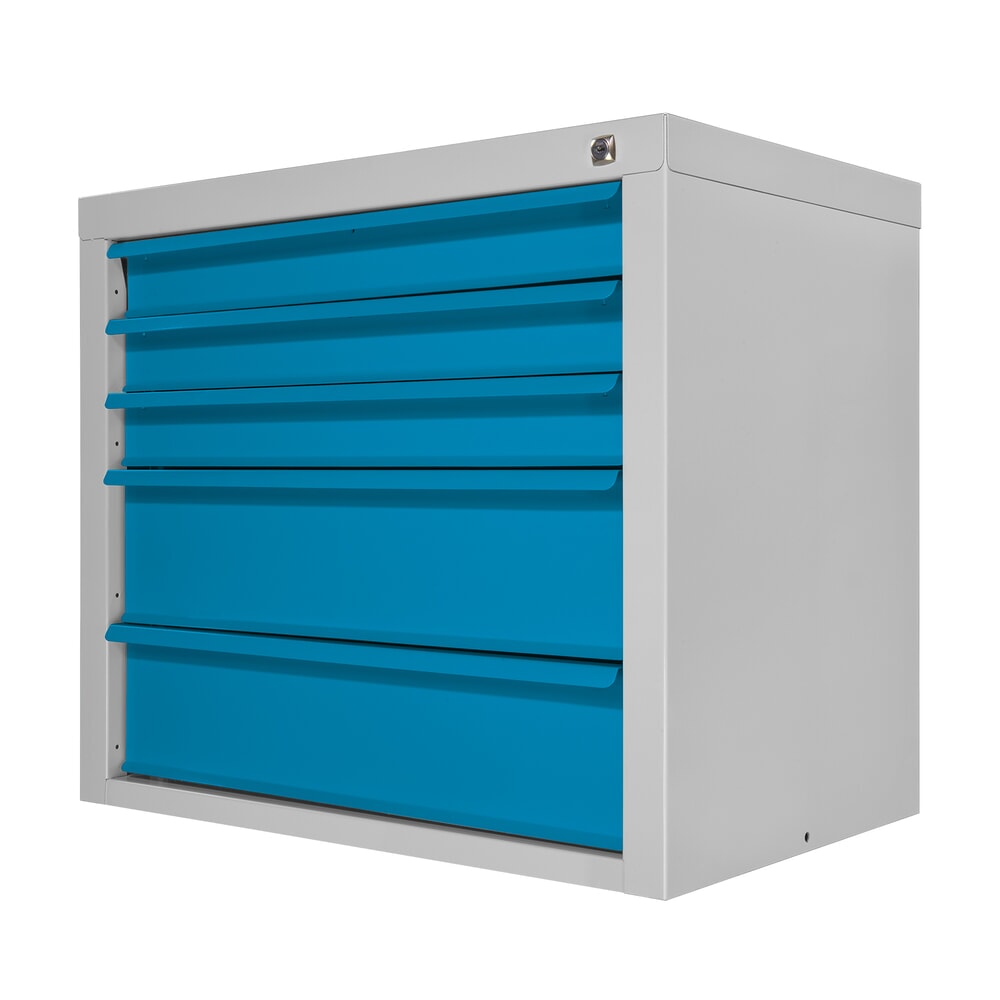 Produktabbildung Nr. 5: HEMMDAL Schubladenschrank Classic, 5 Schubladen, HxBxT 600 x 700 x 435 mm, lichtgrau/lichtblau