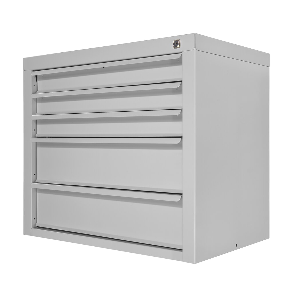 HEMMDAL Schubladenschrank Classic, 5 Schubladen, HxBxT 600 x 700 x 435 mm, lichtgrau Produktabbildung Nr. 3: HEMMDAL Schubladenschrank Classic, 5 Schubladen, HxBxT 600 x 700 x 435 mm, lichtgrau
