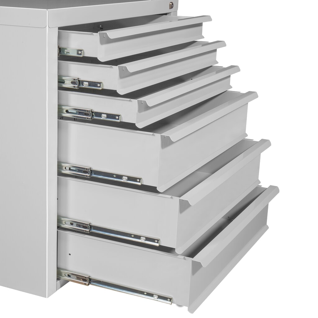 Produktabbildung Nr. 7: HEMMDAL Schubladenschrank Classic, 6 Schubladen, HxBxT 750 x 700 x 435 mm, lichtgrau