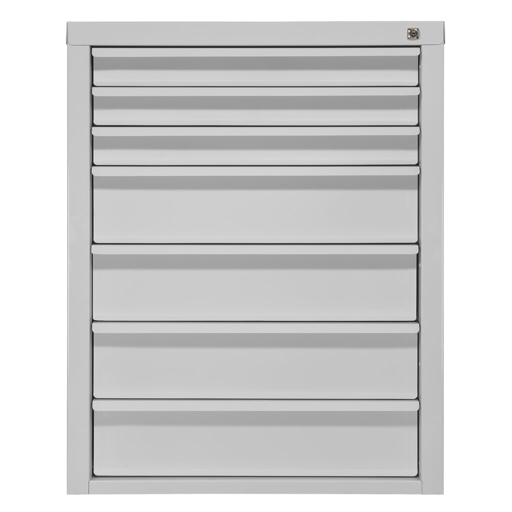 HEMMDAL Schubladenschrank Classic, 7 Schubladen, HxBxT 900 x 700 x 435 mm, lichtgrau Produktabbildung: HEMMDAL Schubladenschrank Classic, 7 Schubladen, HxBxT 900 x 700 x 435 mm, lichtgrau