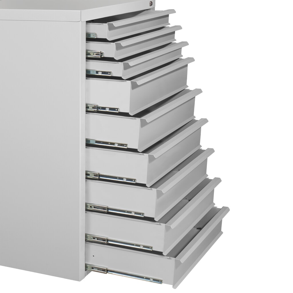 HEMMDAL Schubladenschrank Classic, 9 Schubladen, HxBxT 1200 x 700 x 435 mm, lichtgrau Produktabbildung Nr. 7: HEMMDAL Schubladenschrank Classic, 9 Schubladen, HxBxT 1200 x 700 x 435 mm, lichtgrau