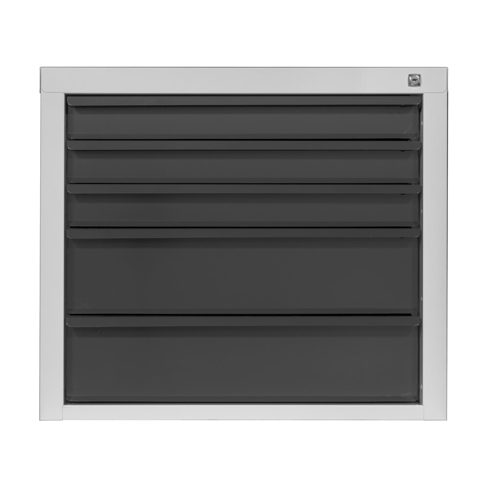 Produktabbildung: HEMMDAL Schubladenschrank Classic, 5 Schubladen, HxBxT 600 x 700 x 435 mm, lichtgrau/anthrazitgrau