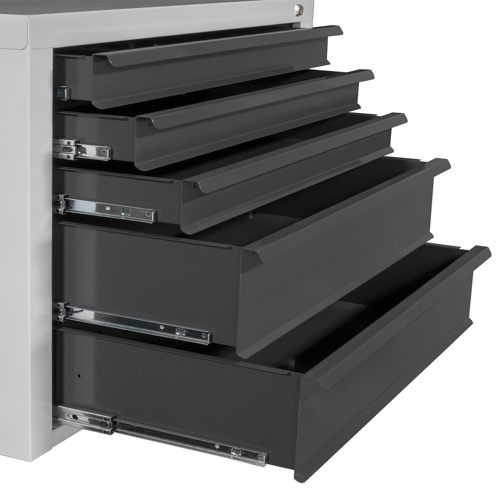Produktabbildung Nr. 4: HEMMDAL Schubladenschrank Classic, 5 Schubladen, HxBxT 600 x 700 x 435 mm, lichtgrau/anthrazitgrau