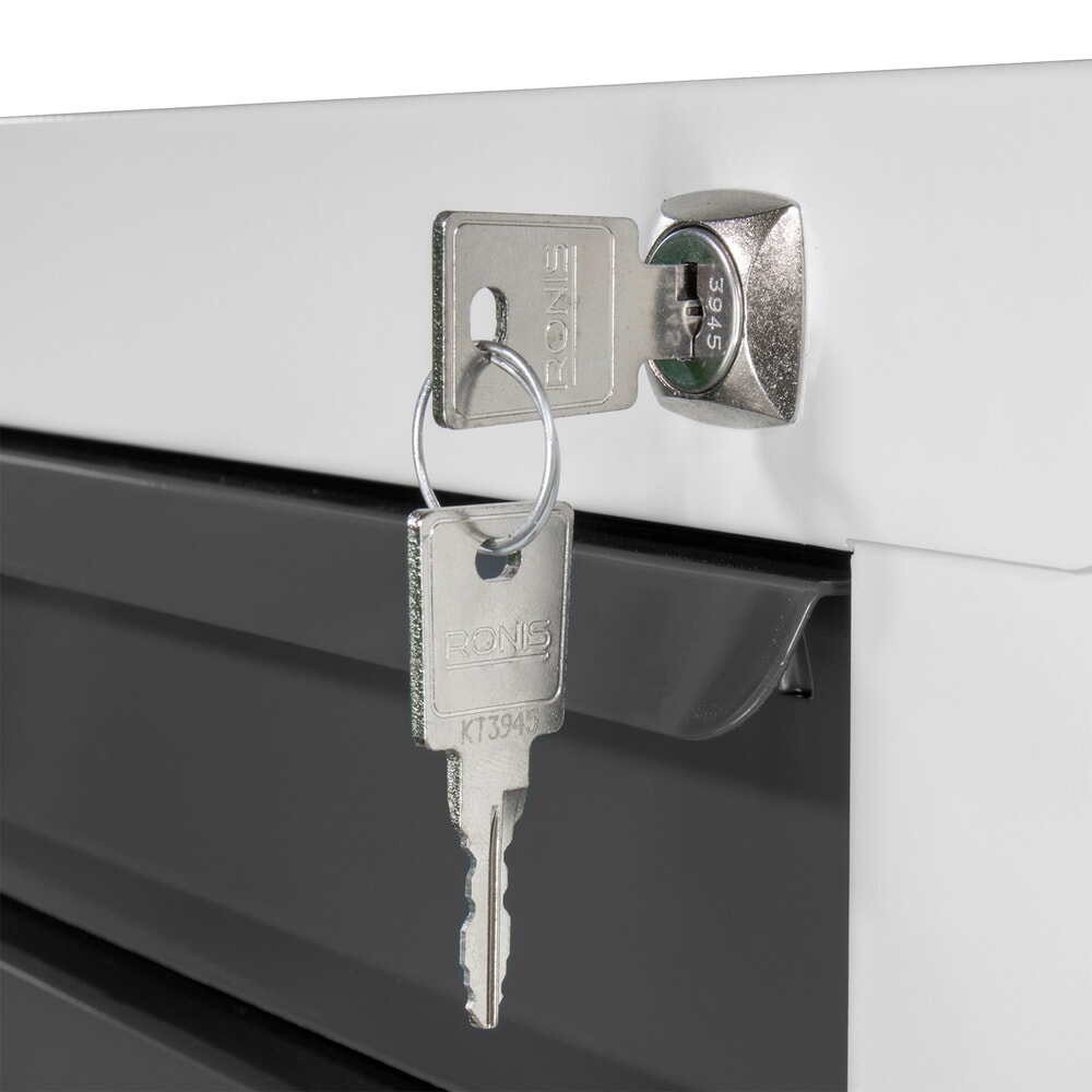 Produktabbildung Nr. 2: HEMMDAL Schubladenschrank Classic, 9 Schubladen, HxBxT 1200 x 700 x 435 mm, lichtgrau/anthrazitgrau
