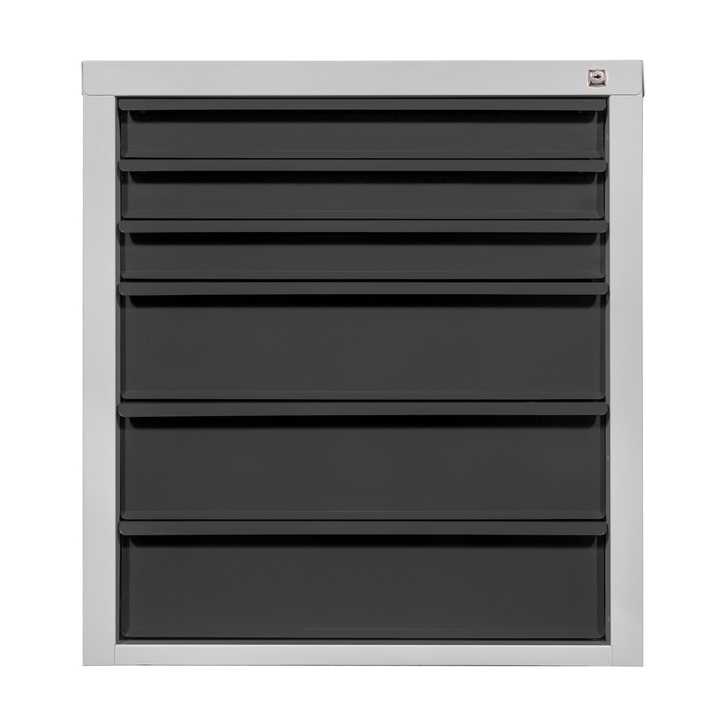 HEMMDAL Schubladenschrank Classic, 6 Schubladen, HxBxT 750 x 700 x 435 mm, lichtgrau/anthrazitgrau Produktabbildung: HEMMDAL Schubladenschrank Classic, 6 Schubladen, HxBxT 750 x 700 x 435 mm, lichtgrau/anthrazitgrau
