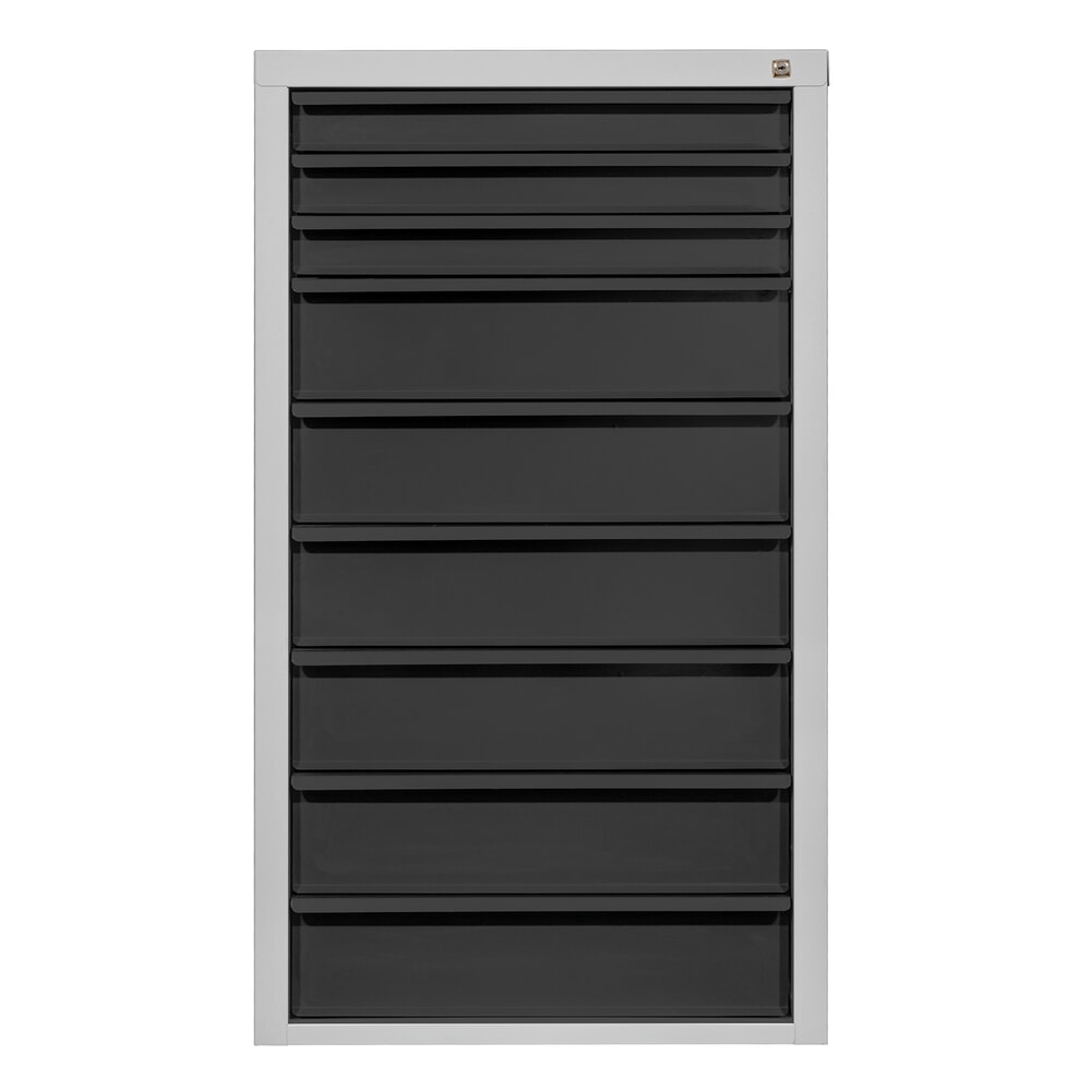 Produktabbildung: HEMMDAL Schubladenschrank Classic, 9 Schubladen, HxBxT 1200 x 700 x 435 mm, lichtgrau/anthrazitgrau