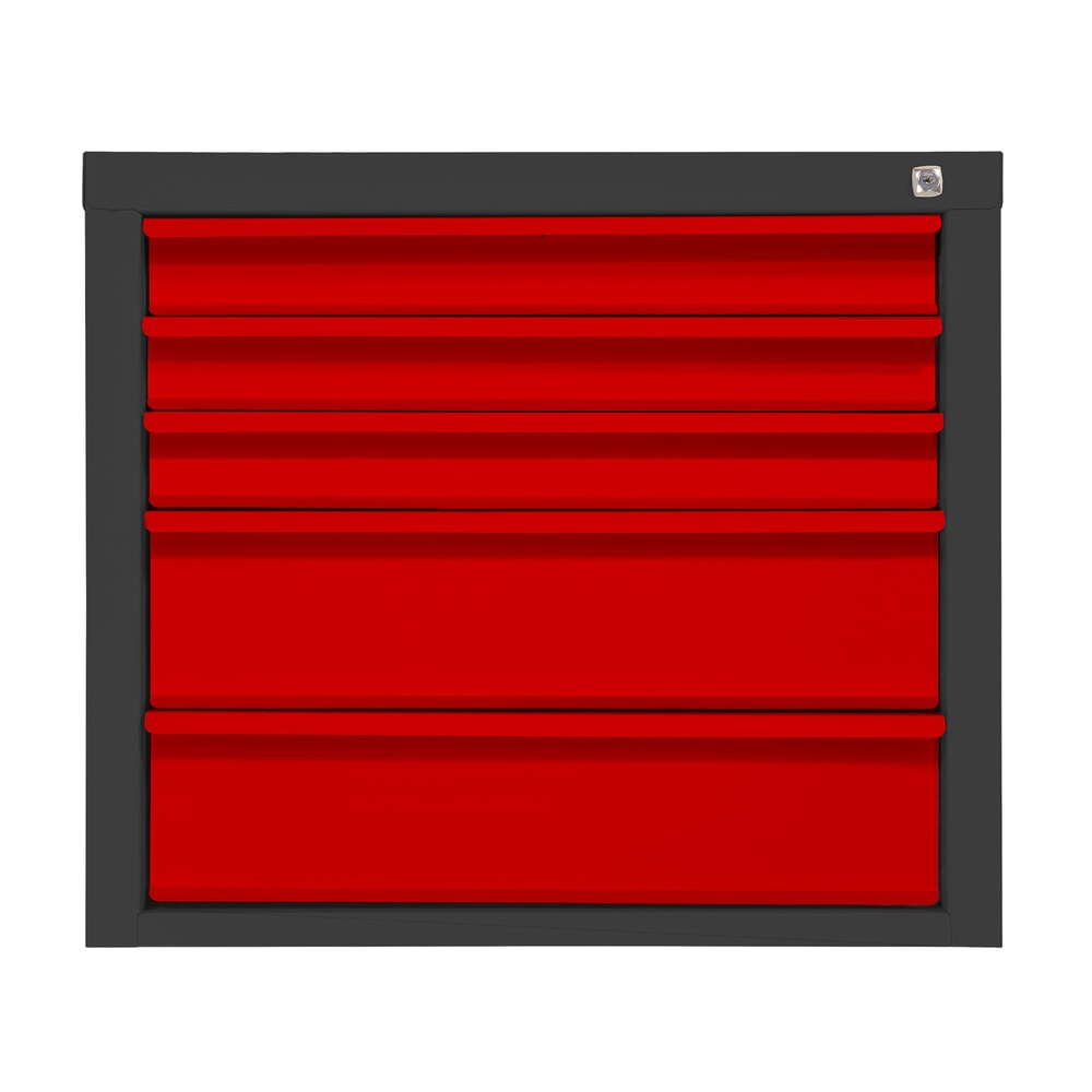Produktabbildung: HEMMDAL Schubladenschrank Classic, 5 Schubladen, HxBxT 600 x 700 x 435 mm, anthrazitgrau/verkehrsrot