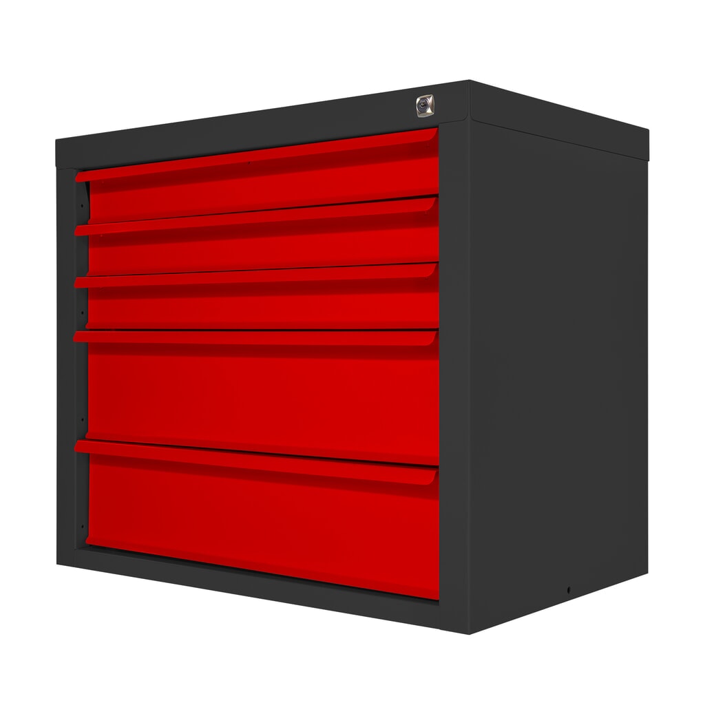 Produktabbildung Nr. 2: HEMMDAL Schubladenschrank Classic, 5 Schubladen, HxBxT 600 x 700 x 435 mm, anthrazitgrau/verkehrsrot