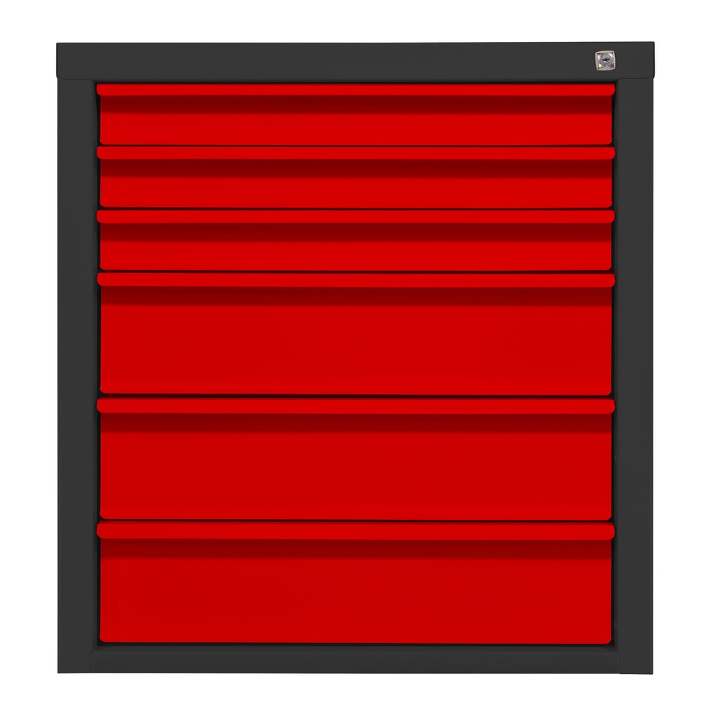 Produktabbildung: HEMMDAL Schubladenschrank Classic, 6 Schubladen, HxBxT 750 x 700 x 435 mm, anthrazitgrau/verkehrsrot