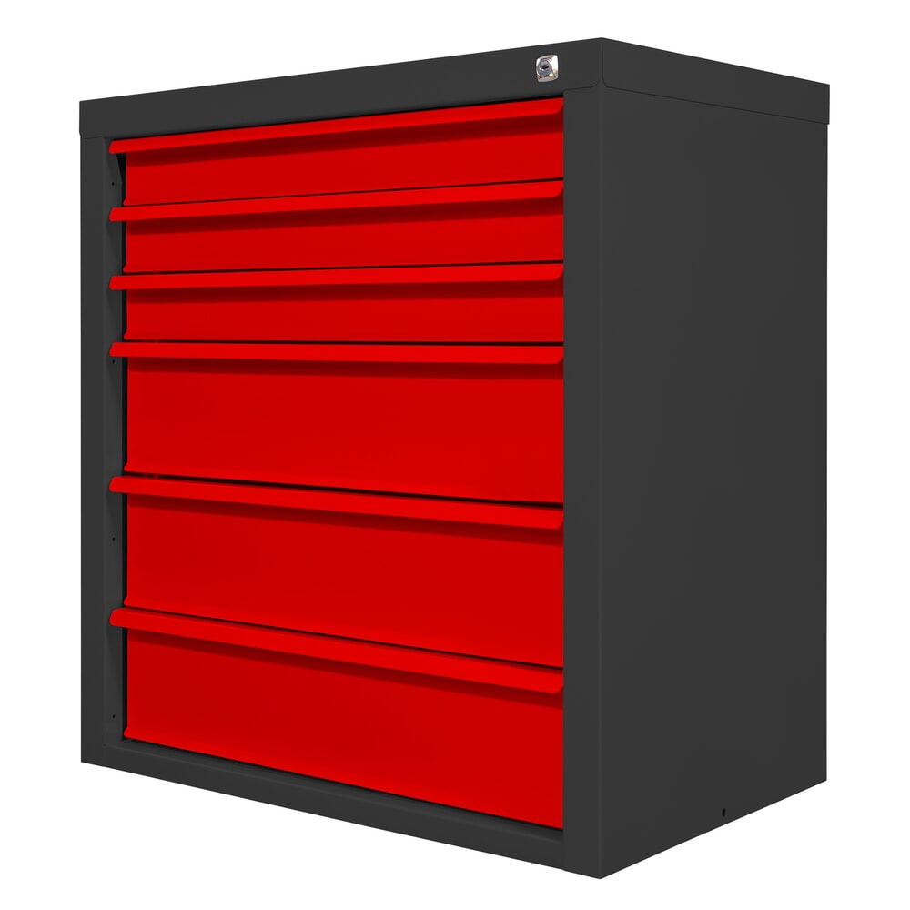 Produktabbildung Nr. 5: HEMMDAL Schubladenschrank Classic, 6 Schubladen, HxBxT 750 x 700 x 435 mm, anthrazitgrau/verkehrsrot