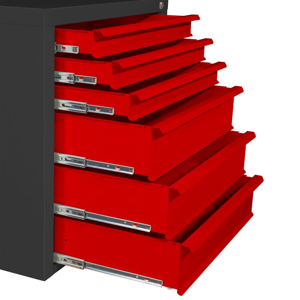 Produktabbildung Nr. 7: HEMMDAL Schubladenschrank Classic, 6 Schubladen, HxBxT 750 x 700 x 435 mm, anthrazitgrau/verkehrsrot