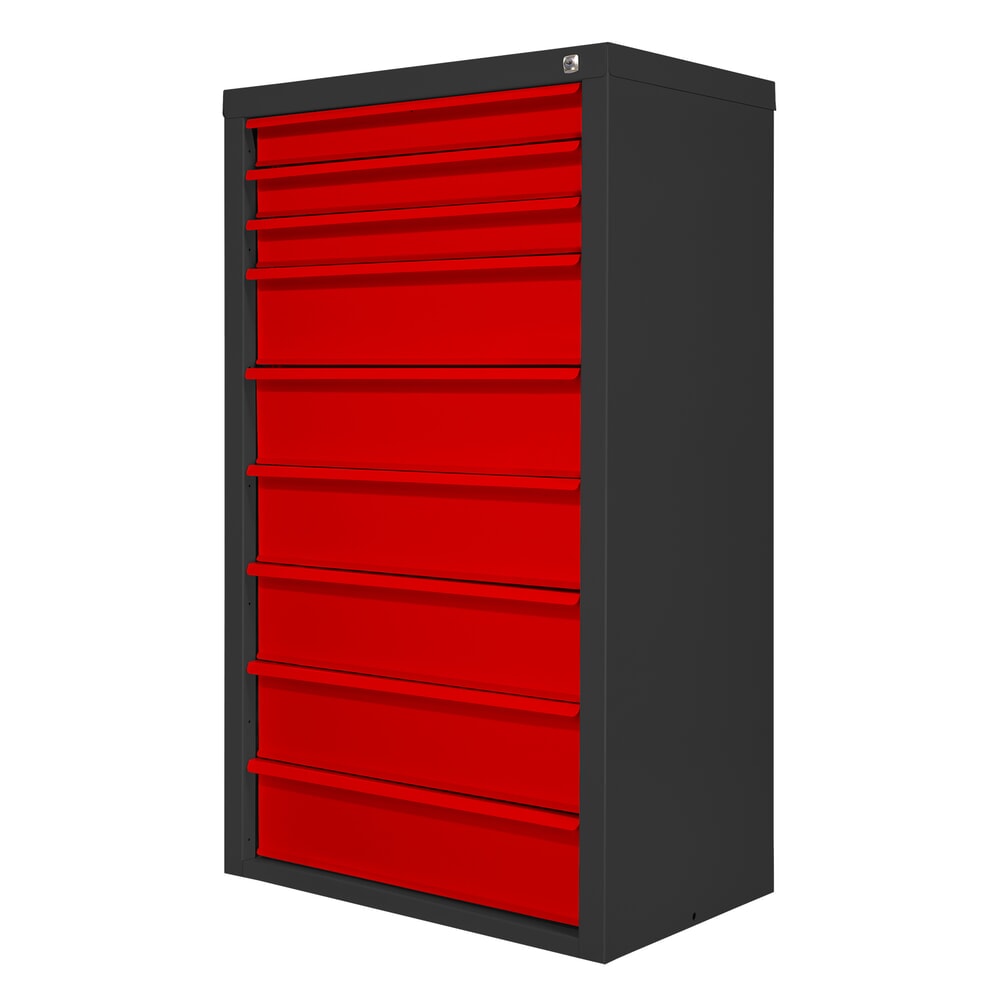 Produktabbildung Nr. 5: HEMMDAL Schubladenschrank Classic, 9 Schubladen, HxBxT 1200 x 700 x 435 mm, anthrazitgrau/verkehrsrot