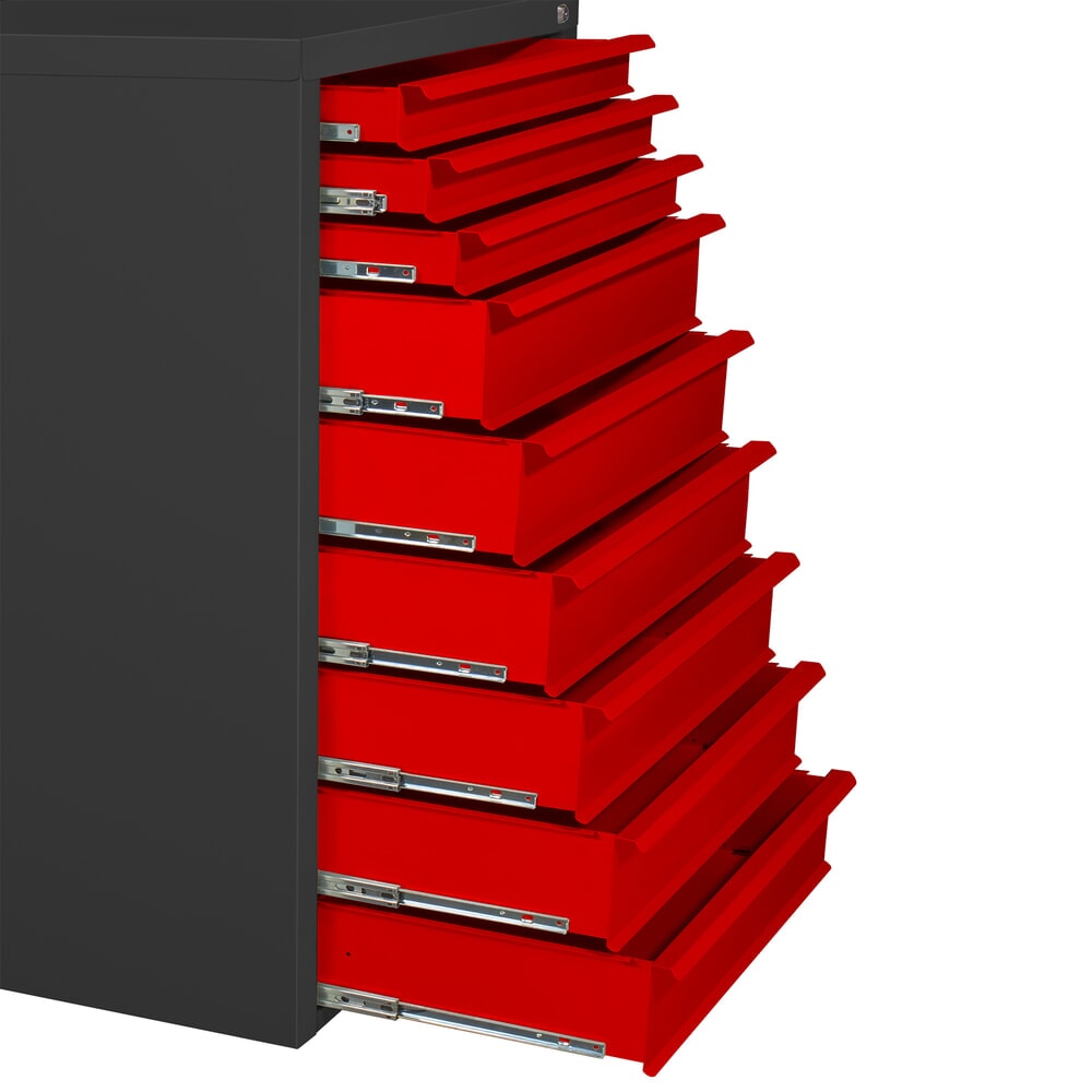 Produktabbildung Nr. 7: HEMMDAL Schubladenschrank Classic, 9 Schubladen, HxBxT 1200 x 700 x 435 mm, anthrazitgrau/verkehrsrot
