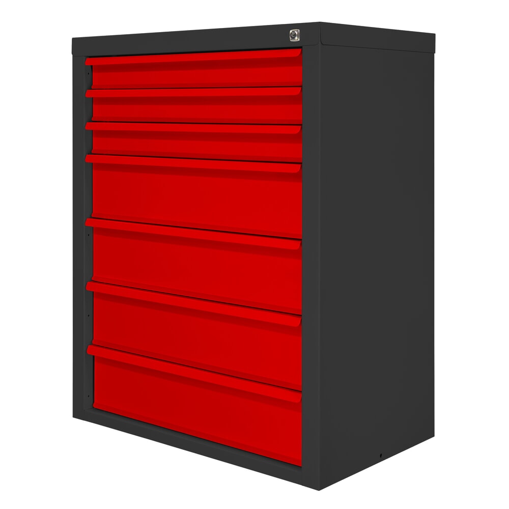 Produktabbildung Nr. 5: HEMMDAL Schubladenschrank Classic, 7 Schubladen, HxBxT 900 x 700 x 435 mm, anthrazitgrau/verkehrsrot