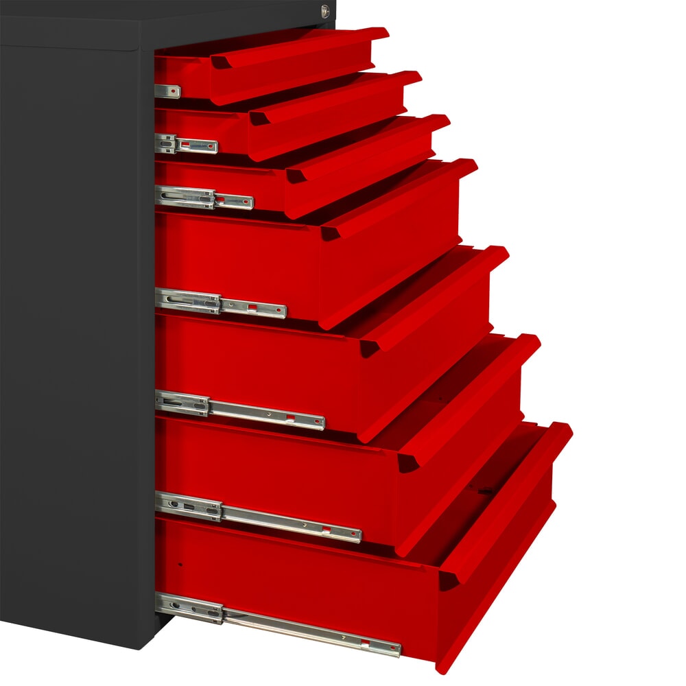 Produktabbildung Nr. 7: HEMMDAL Schubladenschrank Classic, 7 Schubladen, HxBxT 900 x 700 x 435 mm, anthrazitgrau/verkehrsrot