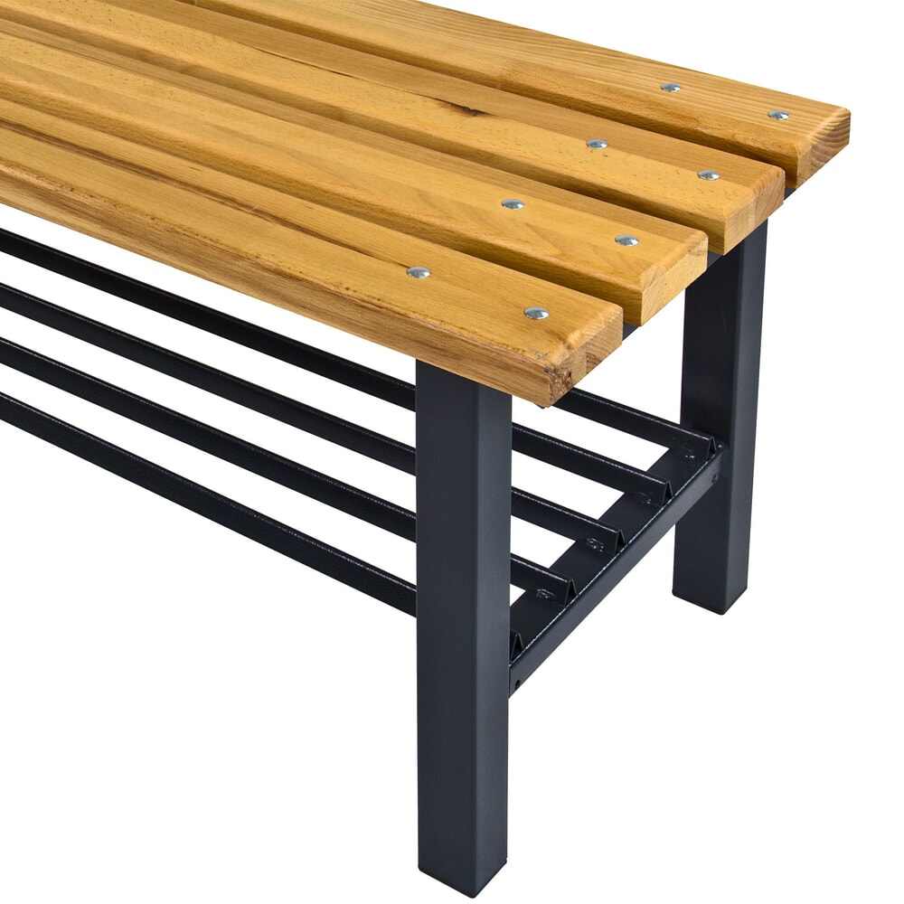 Produktabbildung Nr. 3: HEMMDAL Umkleidesitzbank, mit Schuhrost, LxBxH 1000 x 400 x 420 mm, anthrazitgrau