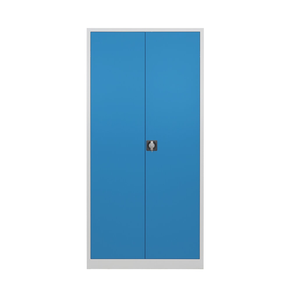 Produktabbildung Nr. 1: Steinbock® Flügeltürenschrank, HxBxT 1950 x 920 x 420 mm, lichtgrau/lichtblau