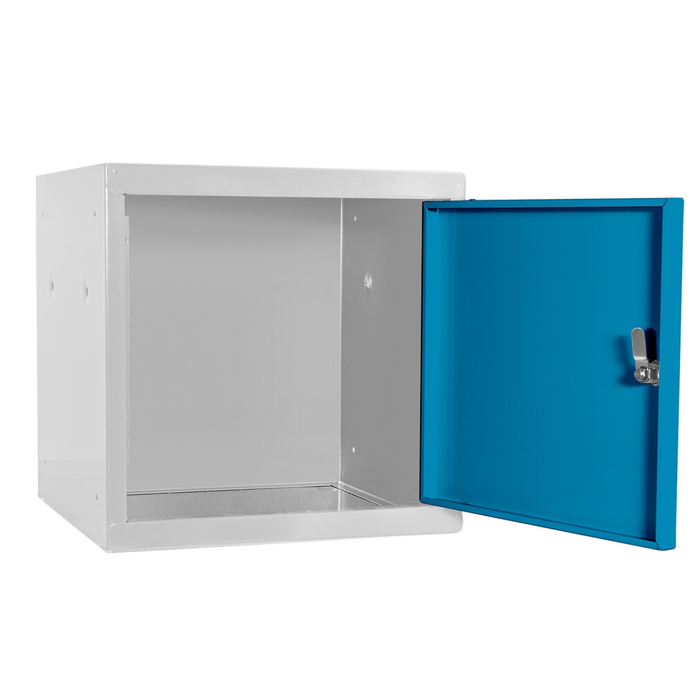 Produktabbildung Nr. 3: HEMMDAL Schließfachwürfel, Drehriegelschloss, HxBxT 400 x 400 x 400 mm, lichtgrau/lichtblau
