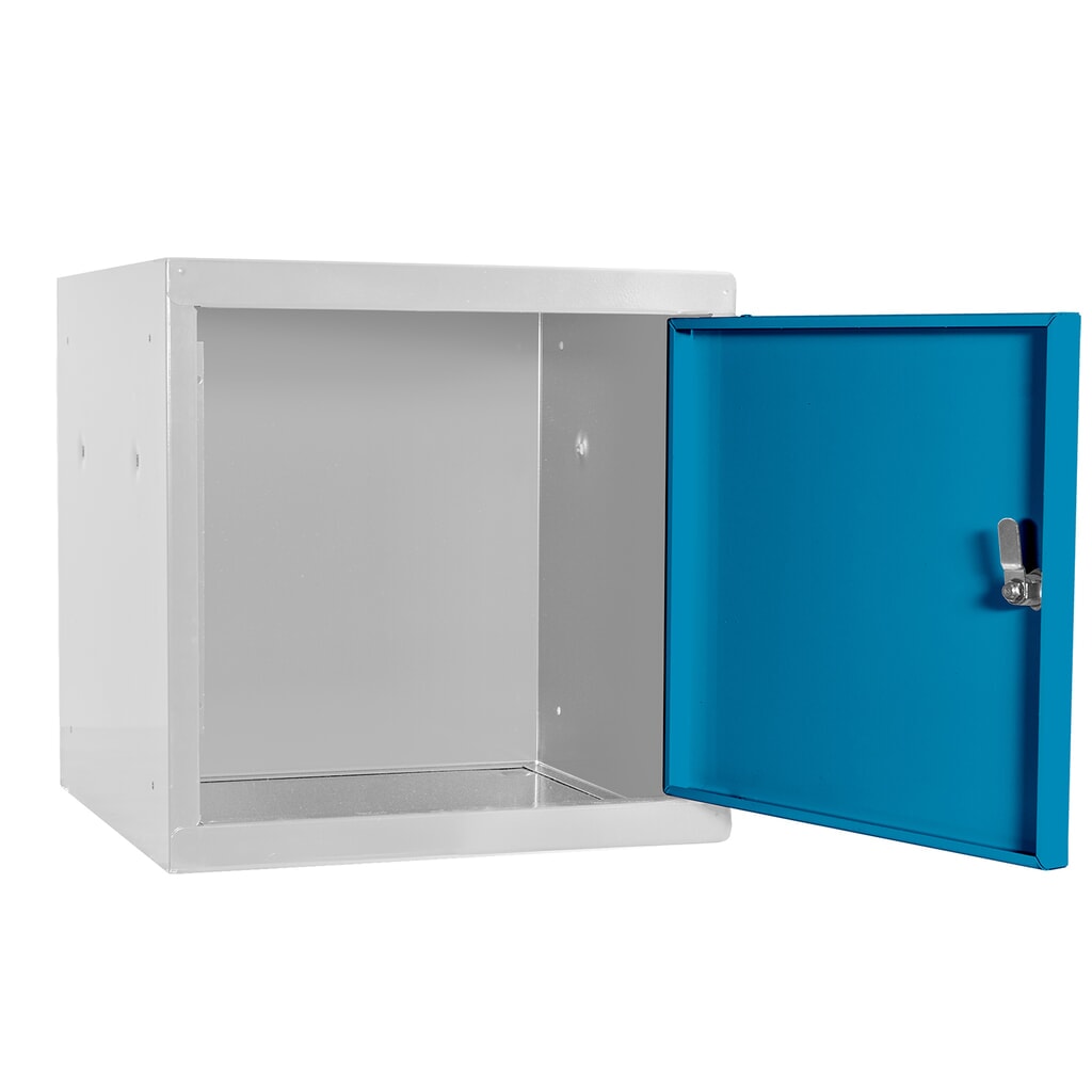 Steinbock® Schließfachwürfel, Drehriegelschloss, HxBxT 400 x 400 x 400 mm, lichtgrau/lichtblau Produktabbildung Nr. 3: Steinbock® Schließfachwürfel, Drehriegelschloss, HxBxT 400 x 400 x 400 mm, lichtgrau/lichtblau