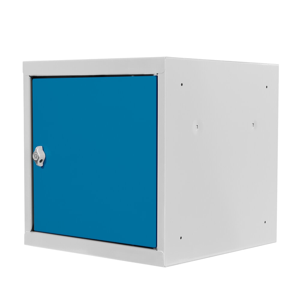 Produktabbildung Nr. 5: HEMMDAL Schließfachwürfel, Drehriegelschloss, HxBxT 400 x 400 x 400 mm, lichtgrau/lichtblau