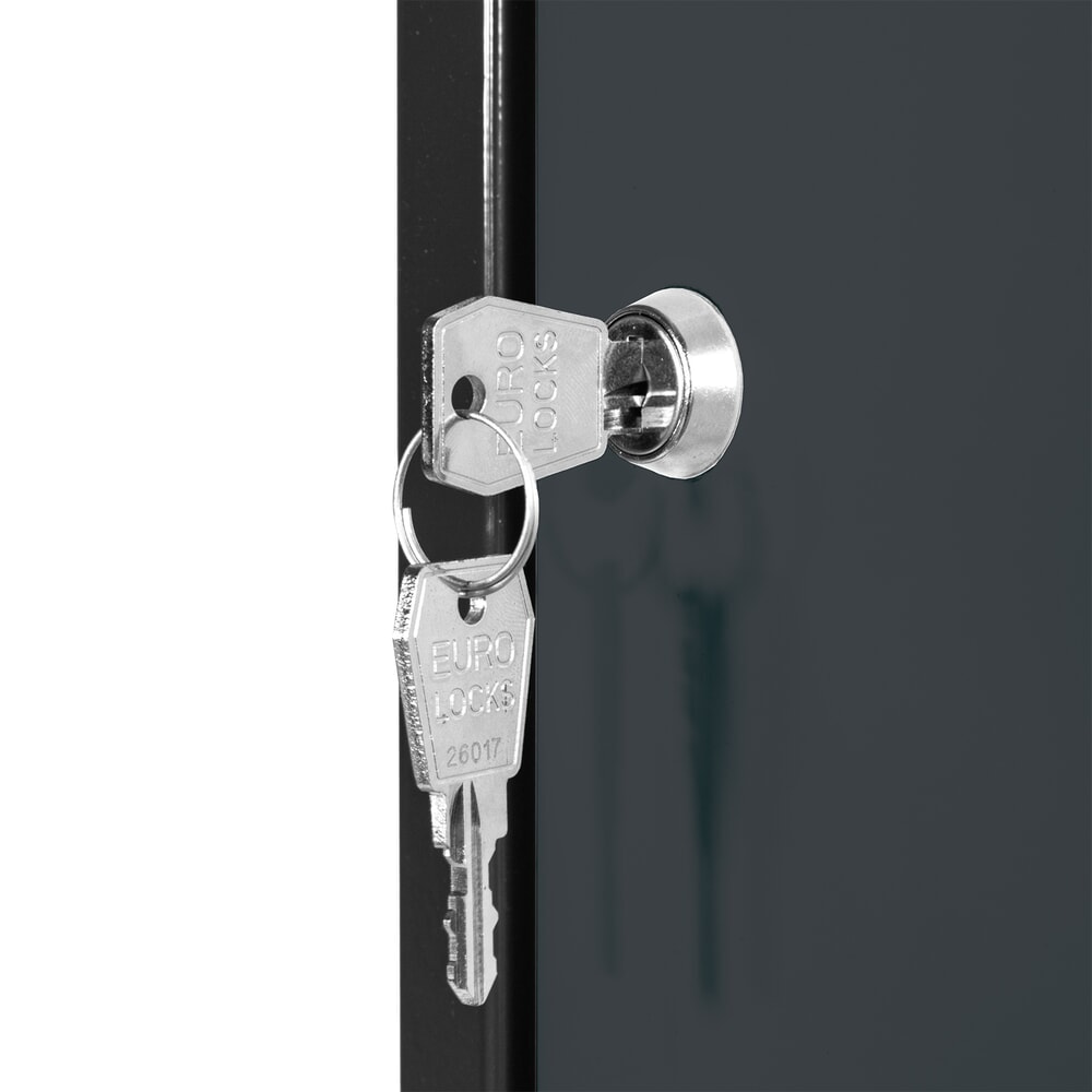 Produktabbildung Nr. 6: Steinbock® Schließfachwürfel, Zylinderschloss, HxBxT 400 x 400 x 400 mm, anthrazitgrau