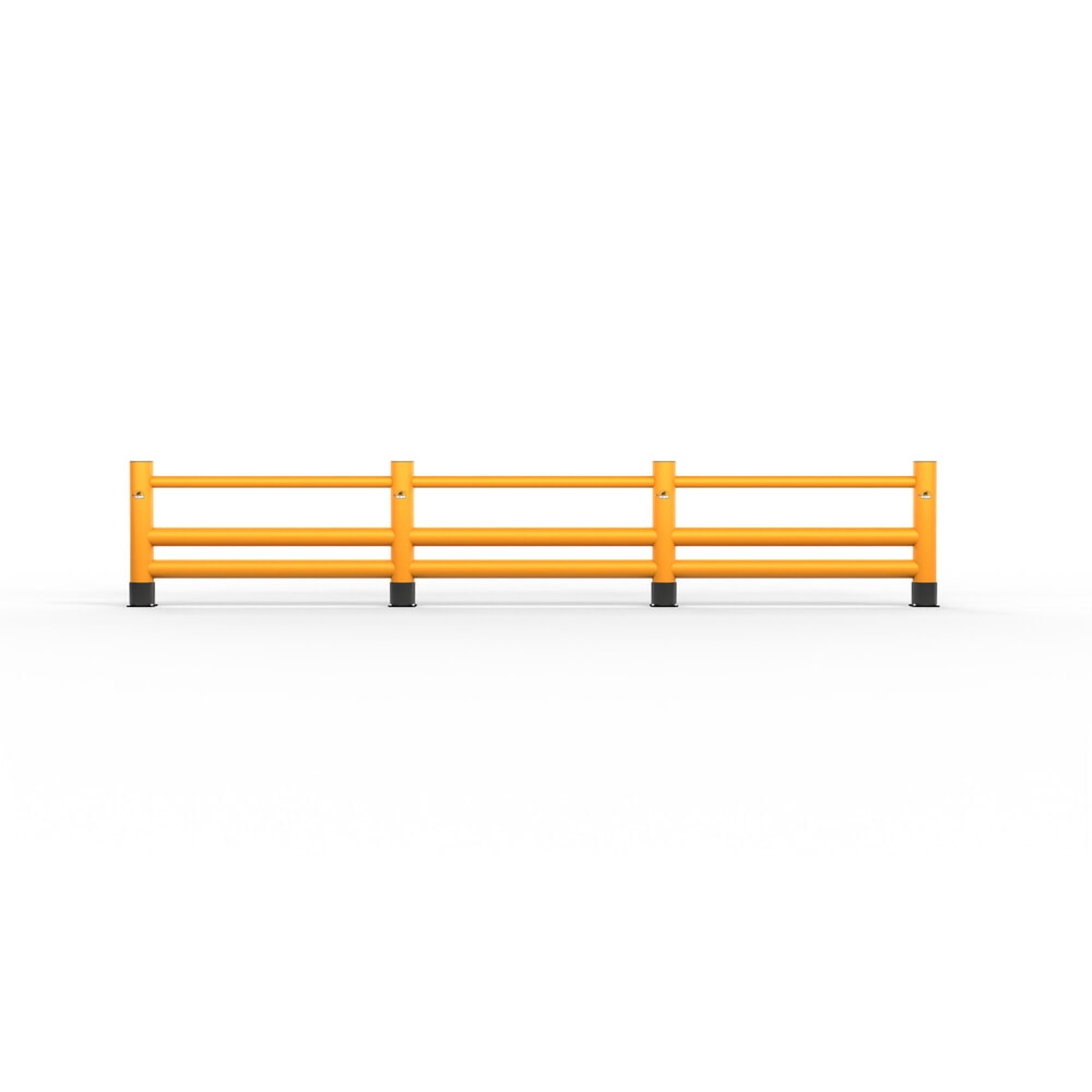 Produktabbildung Nr. 4: A.M.P.E.R.E. Rammschutzgeländer Rack Mammut®, Handlauf Doppelplanke, Länge 10,00 m
