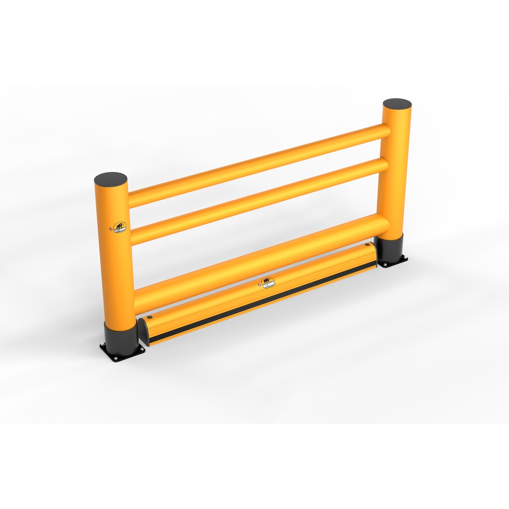 Produktabbildung Nr. 1: A.M.P.E.R.E. Rammschutzgeländer Rack Mammut®, Handlauf Einzelplanke Extra, Länge 2,00 m