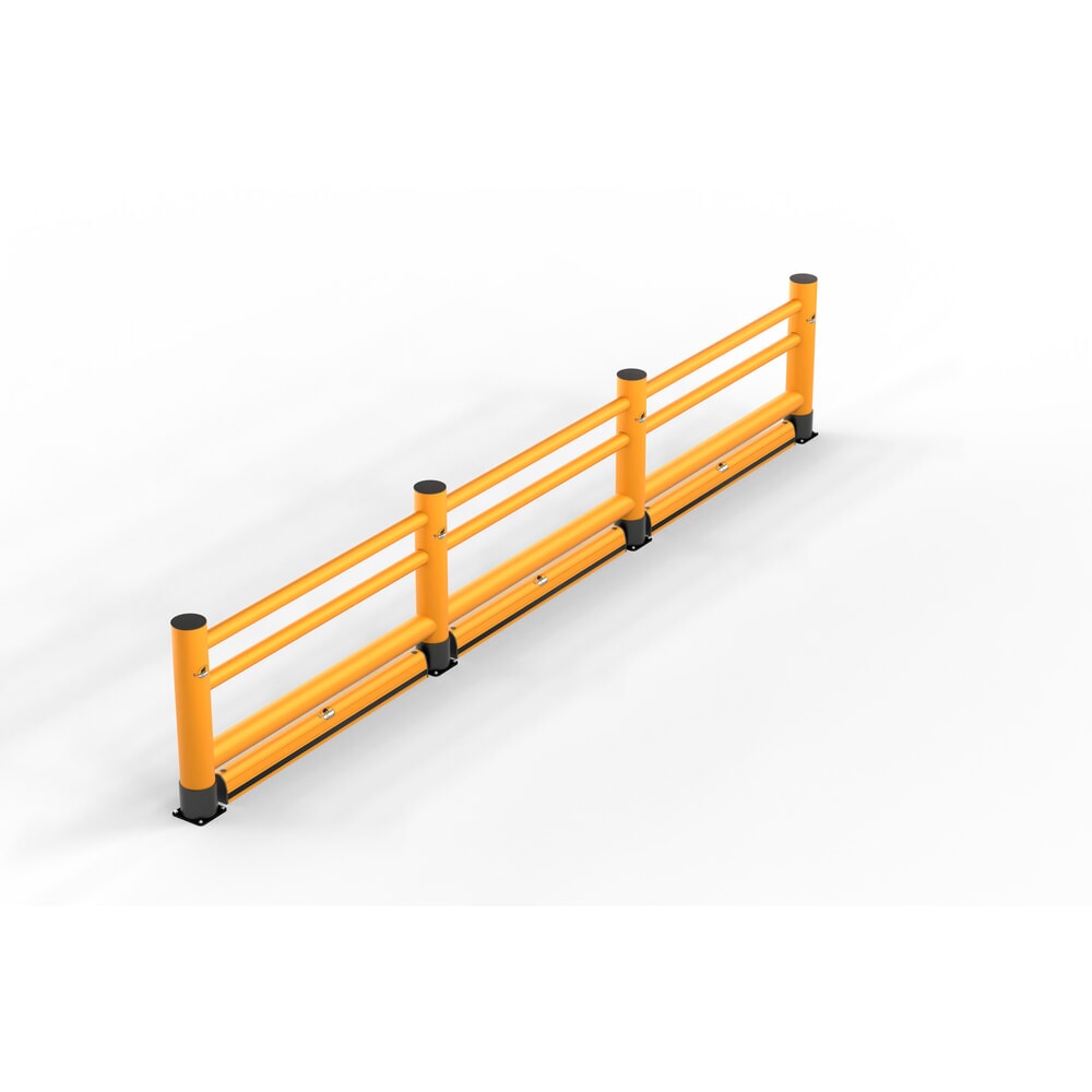 Produktabbildung: A.M.P.E.R.E. Rammschutzgeländer Rack Mammut®, Handlauf Einzelplanke Extra, Länge 8,00 m