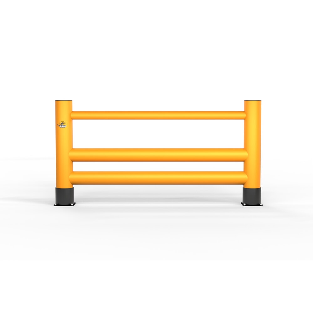 Produktabbildung Nr. 5: A.M.P.E.R.E. Rammschutzgeländer Rack Mammut®, Handlauf Doppelplanke, Länge 2,00 m