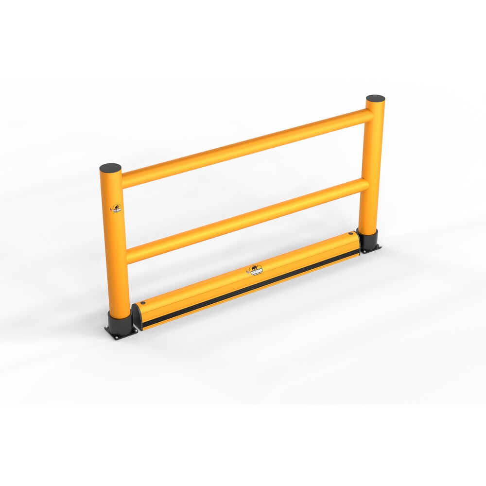 Produktabbildung: A.M.P.E.R.E. Rammschutzgeländer Rack Mammut®, Handlauf Flex Extra, Länge 2,00 m