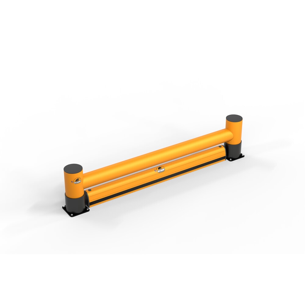 Produktabbildung: A.M.P.E.R.E. Rammschutzplanke Rack Mammut® Extra, mit Bodenbarriere, Einzelausführung, Länge 2,00 m