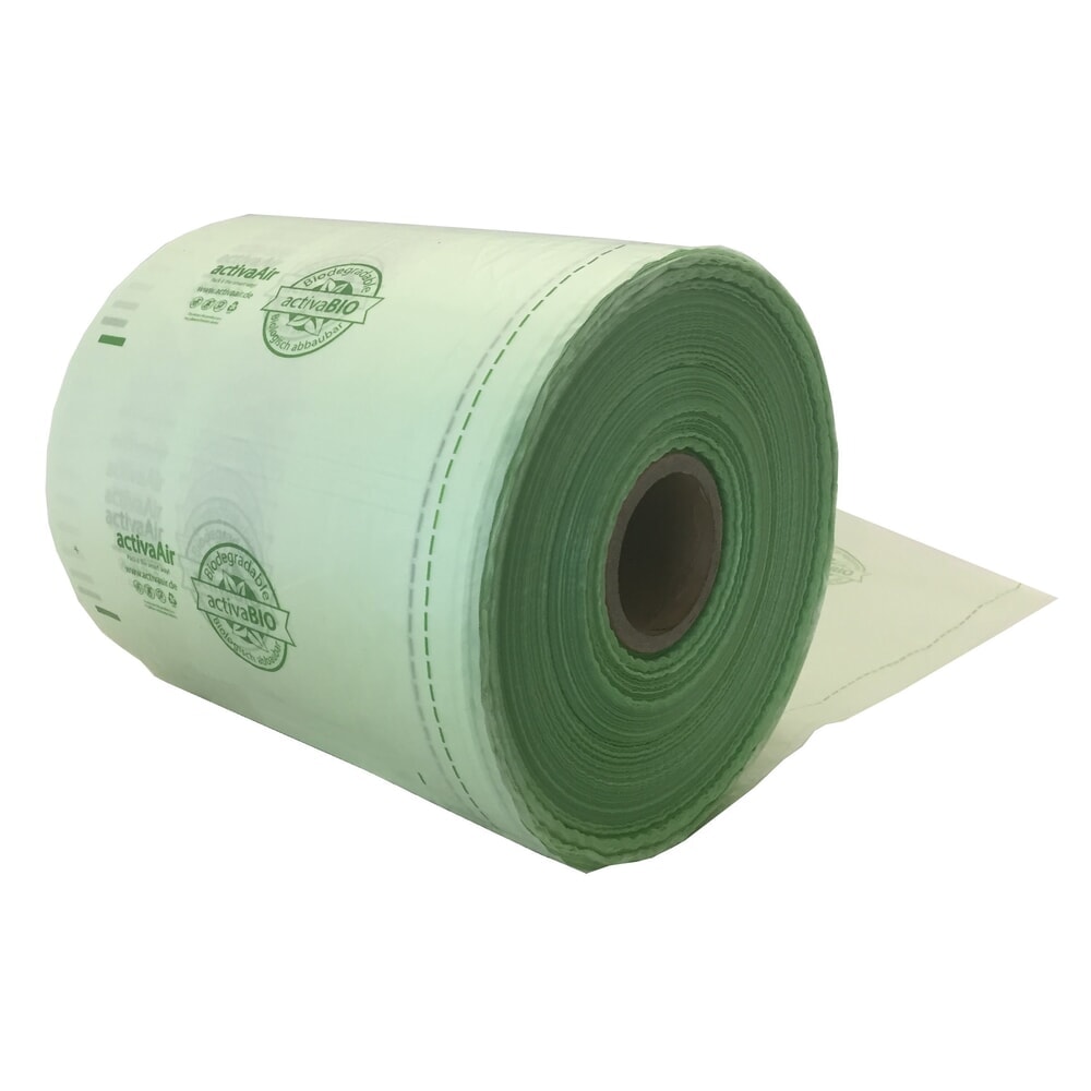 Produktabbildung: activaAir® Luftpolsterbeutel Biodegredable, BxL 100 mm x 200 mm, 700 Laufmeter/Rolle