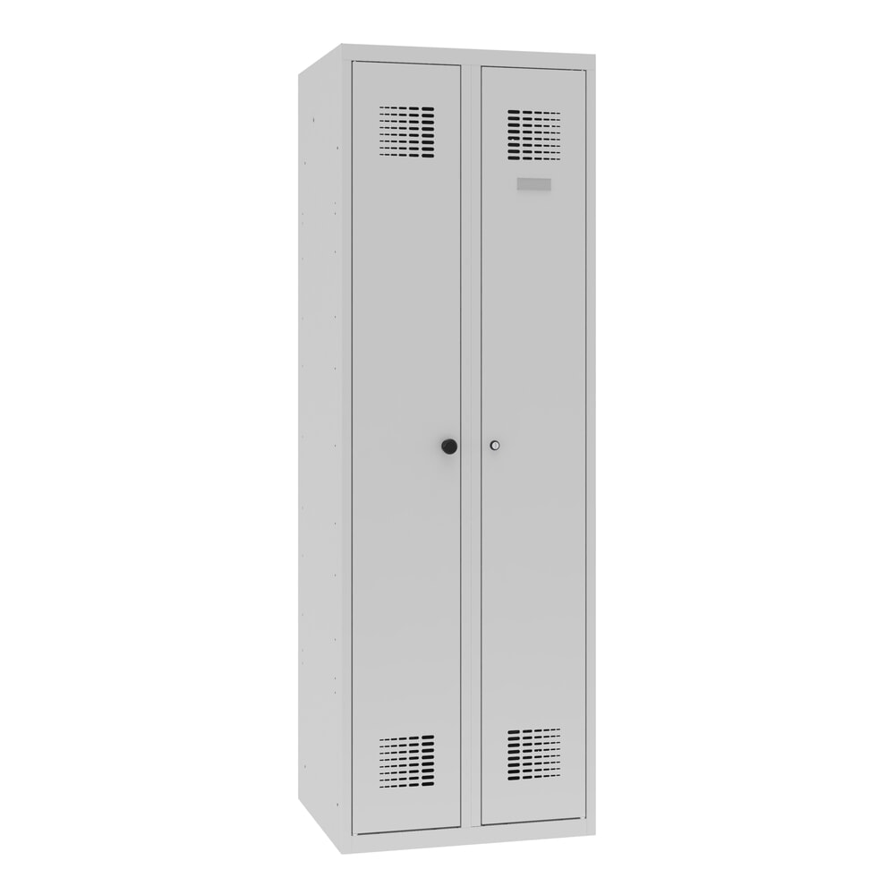 Produktabbildung Nr. 7: Steinbock® Doppelspind, 1 Abteil, Zylinderschloss, HxBxT 1800 x 600 x 500 mm, lichtgrau/lichtgrau