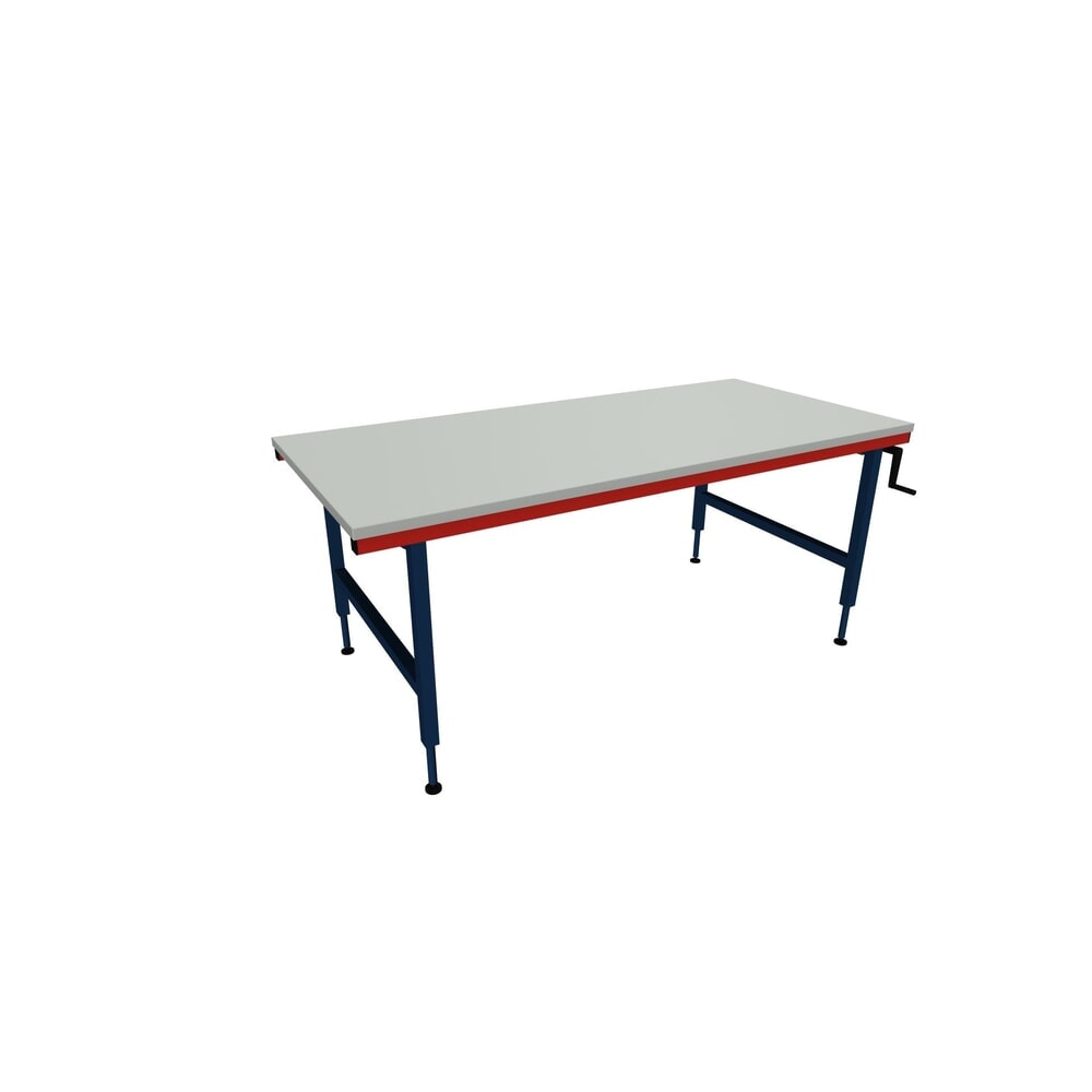 Produktabbildung: Rocholz Höhenverstellbarer Packtisch SYSTEM 2000, manuell, HxBxT 710–960 mm x 2000 mm x 920 mm