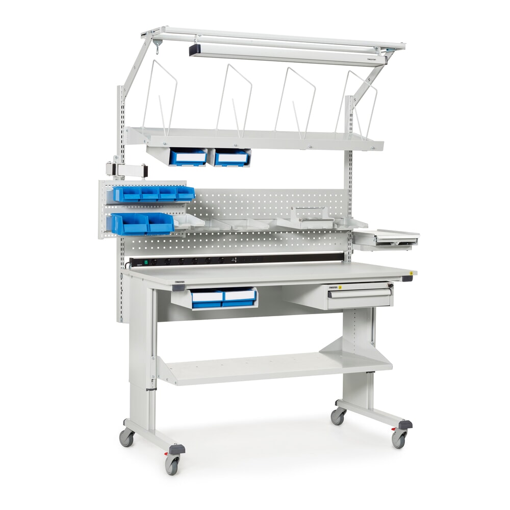 Produktabbildung Nr. 3: TRESTON Werkzeughalterbox PPH mit 2 Schubladen, blau