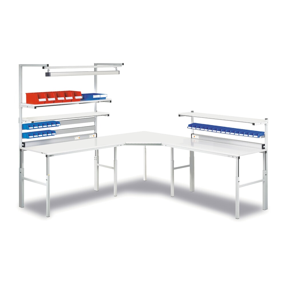 Produktabbildung Nr. 5: Einhängeleiste für TRESTON Arbeitstisch mit Etagenbord, Breite 1.200 mm