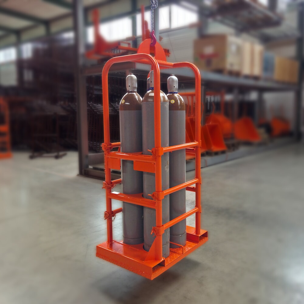 Produktabbildung Nr. 4: Eichinger® Gasflaschenkorb, 4 Flaschen ø 250 mm, reinorange