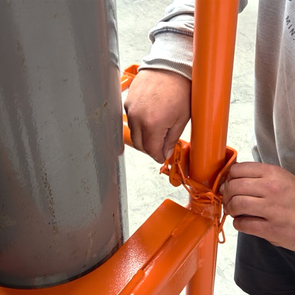 Produktabbildung Nr. 5: Eichinger® Gasflaschenkorb, 4 Flaschen ø 250 mm, reinorange