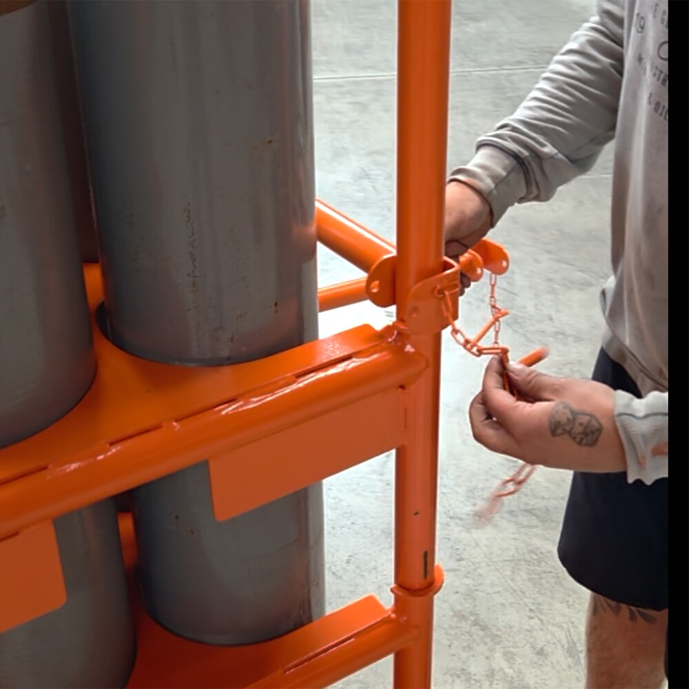 Produktabbildung Nr. 6: Eichinger® Gasflaschenkorb, 4 Flaschen ø 250 mm, reinorange