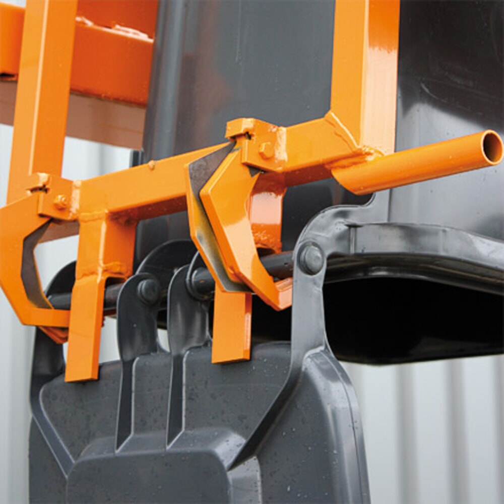 Produktabbildung Nr. 4: Eichinger® Mülltonnenkipper für Haushaltstonnen, 600 kg, 80 bzw 120 Liter Tonne reinorange