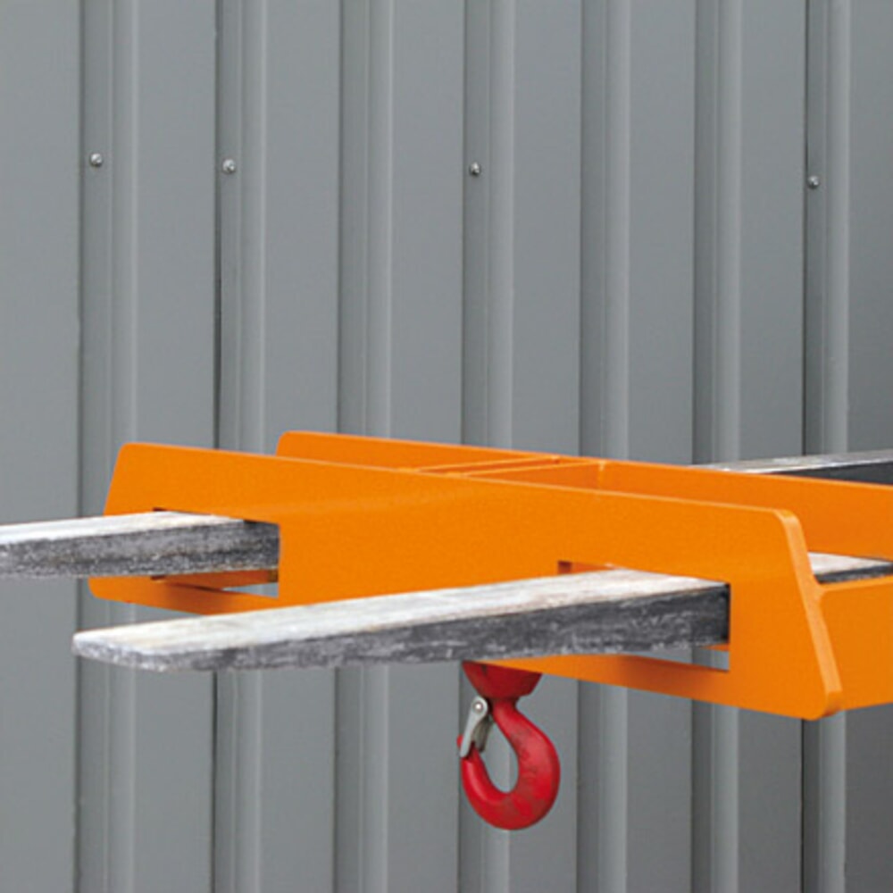Produktabbildung Nr. 3: Eichinger® Lasthaken Stapler-Aufsatz über zwei Gabelzinken, 2500 kg, reinorange